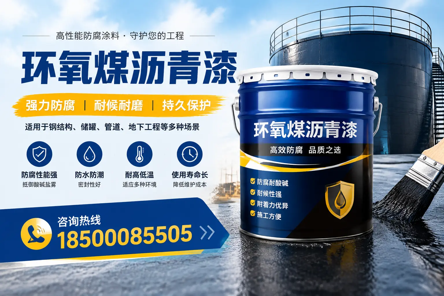 环氧煤沥青漆在工业中的应用，三元企业的选择